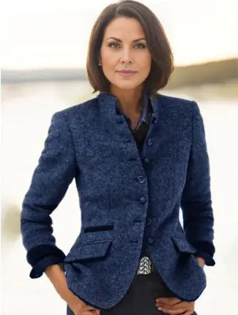 Minna - Pystyskauluksinen Villatakki